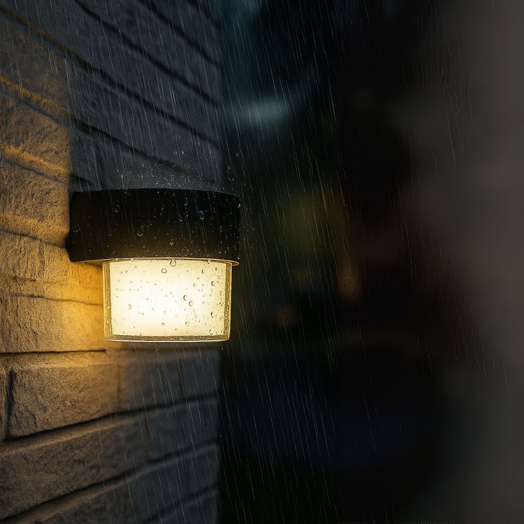 MIRA Outdoor LED Wall Light, 1 Light Source, Warm Light, Black, imaginea 2