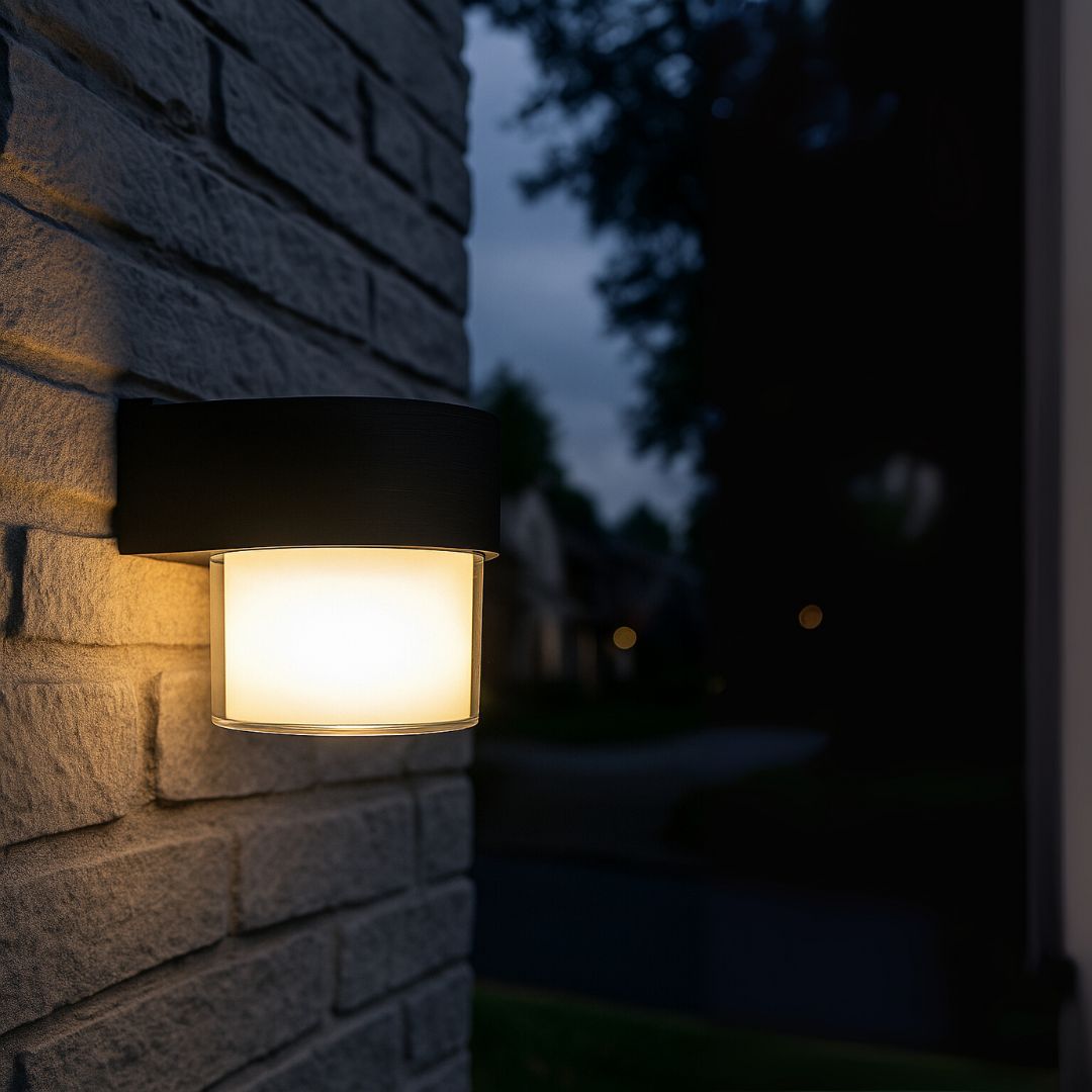 MIRA Outdoor LED Wall Light, 1 Light Source, Warm Light, Black, imaginea 3