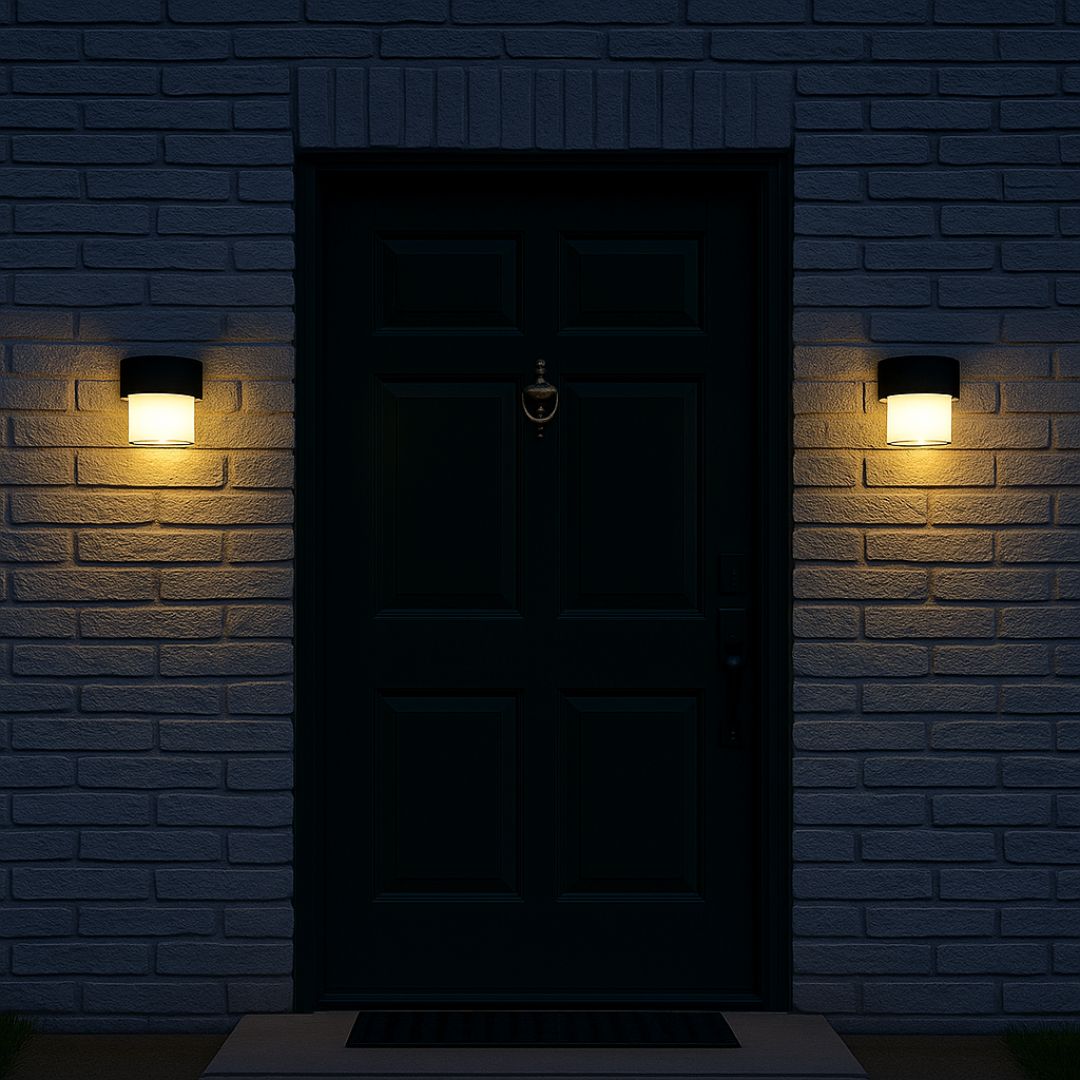 MIRA Outdoor LED Wall Light, 1 Light Source, Warm Light, Black, imaginea 1