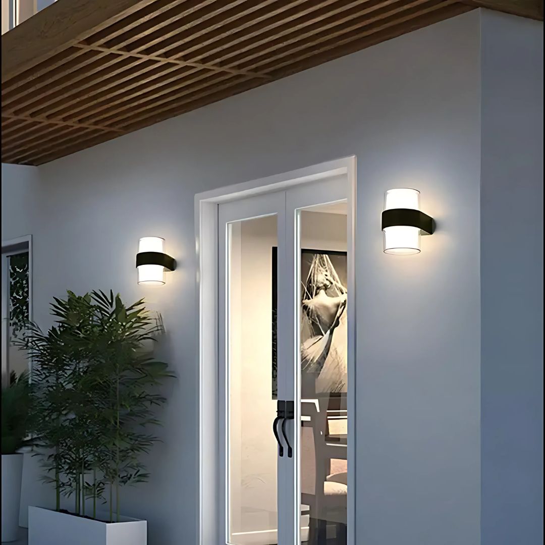 MIRA Outdoor LED Floodlight, 9W, 2 Light Sources, Warm Light, Black, imaginea 4