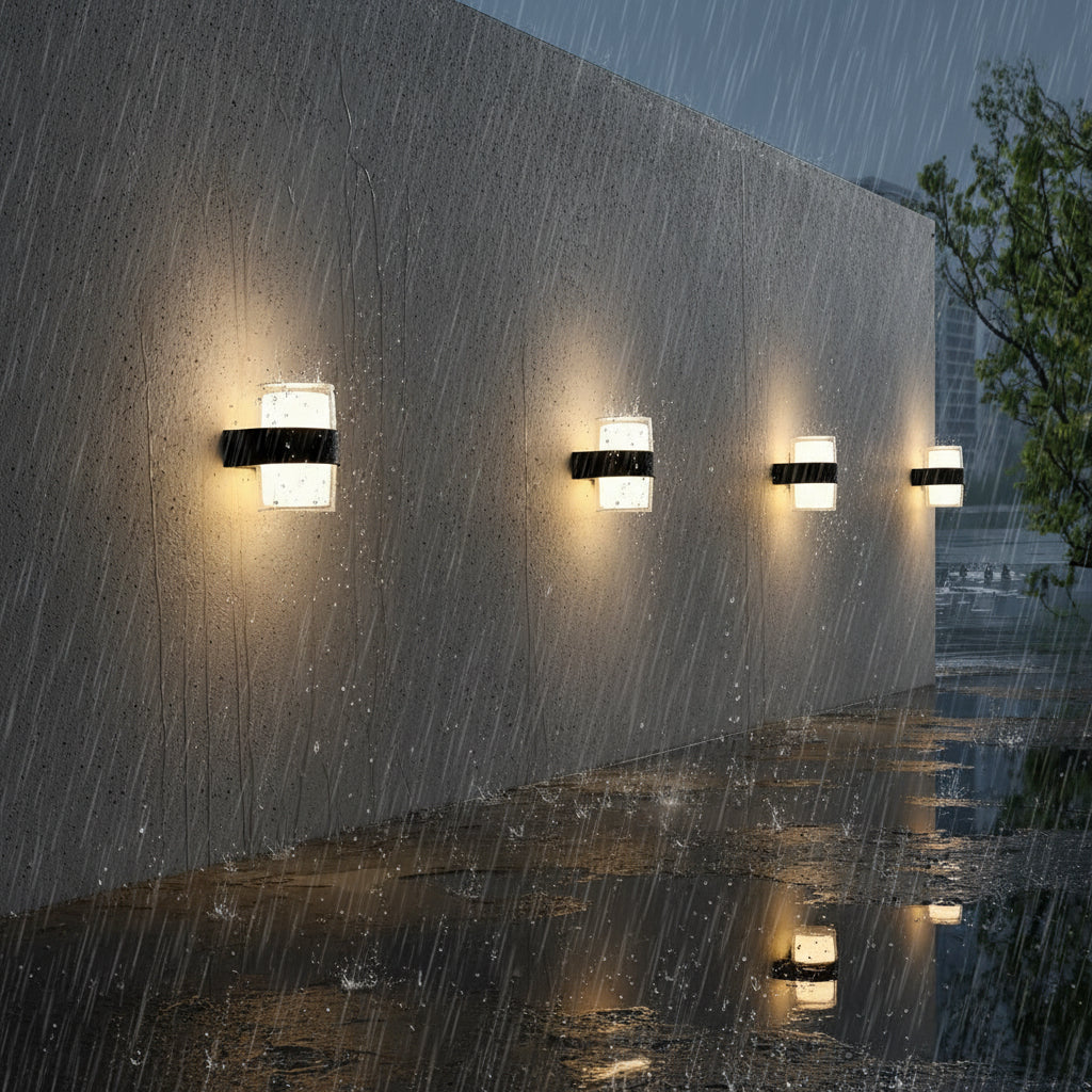 MIRA Outdoor LED Floodlight, 9W, 2 Light Sources, Warm Light, Black, imaginea 3