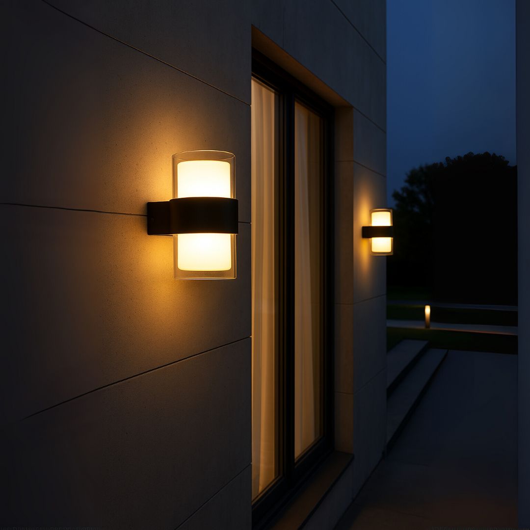 MIRA Outdoor LED Floodlight, 9W, 2 Light Sources, Warm Light, Black, imaginea 2