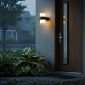 MIRA Outdoor LED Floodlight, 9W, 2 Light Sources, Warm Light, Black