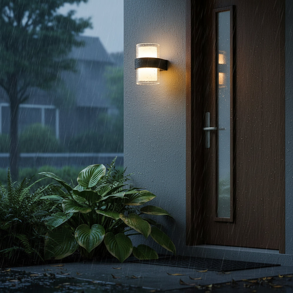 MIRA Outdoor LED Floodlight, 9W, 2 Light Sources, Warm Light, Black, imaginea 1