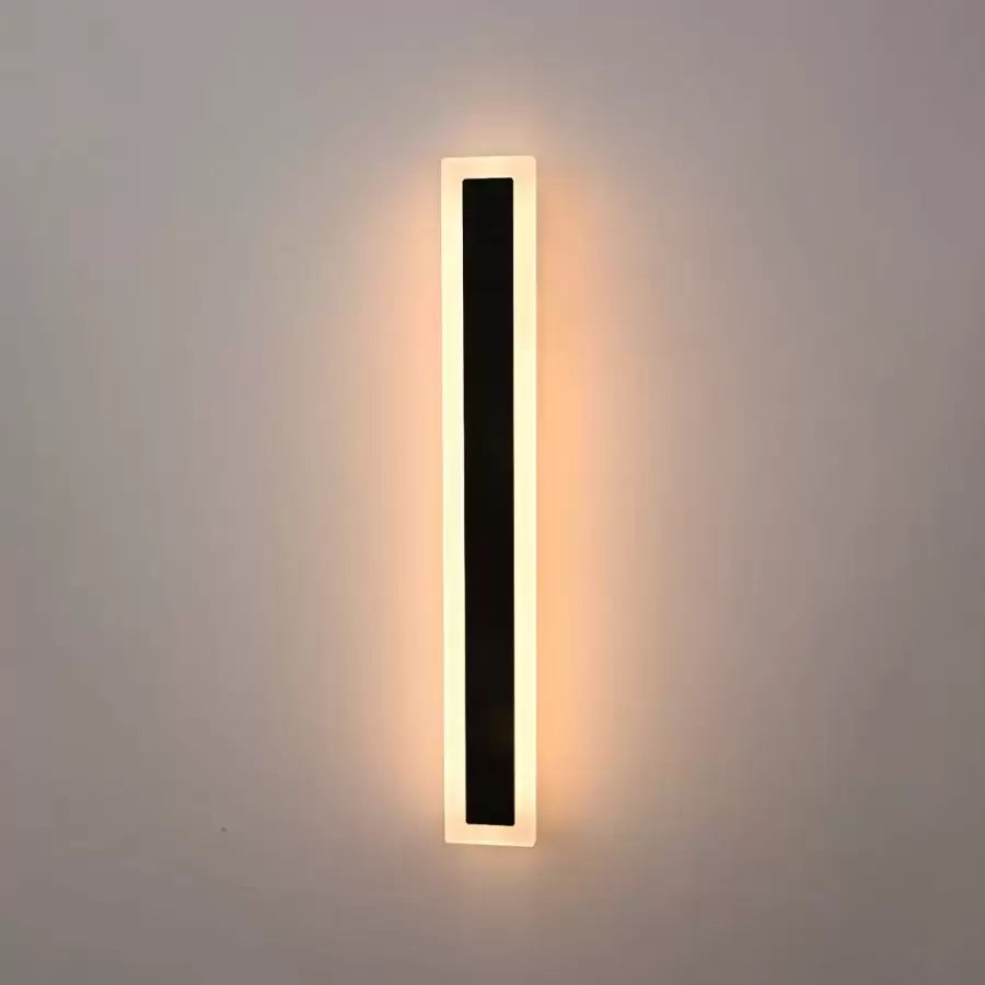 Aplica LED de Exterior Mack, Lungime 60cm, 8W, IP65, Metal, Liniar, Negru