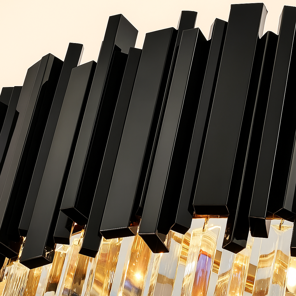 Candelabru Cristal CC110/600x1800GD, 28xE14, Diametru 60cm, Inaltime 180cm, Auriu Lucios, Inaltime Reglabila, Design Elegant