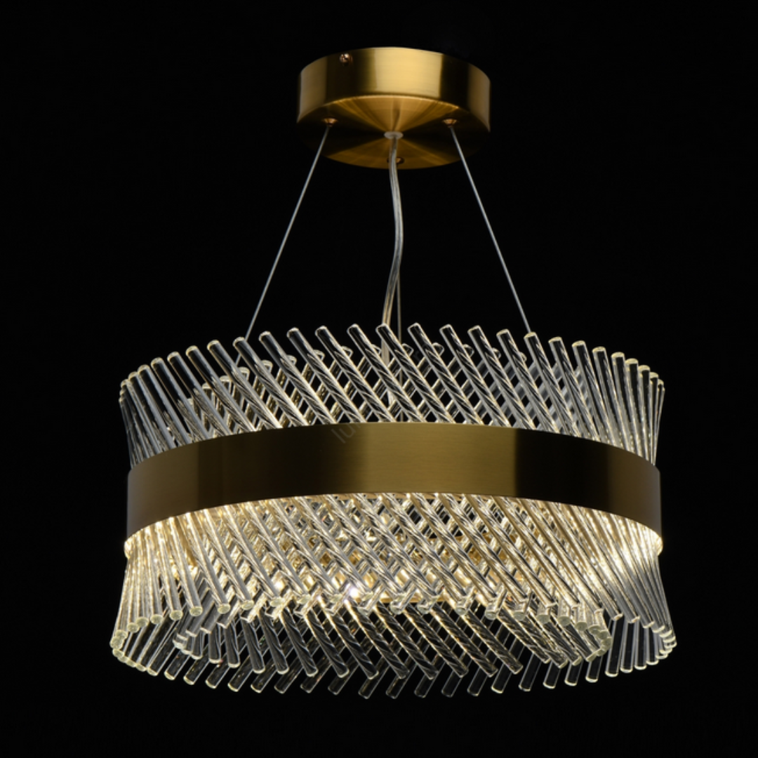 Candelabru Cristal ALHAMBRA Magno, LED, 85W, Diametru 60cm, Lumina Calda/Rece/Neutra, Dimabil, Inalțime Reglabila, Auriu