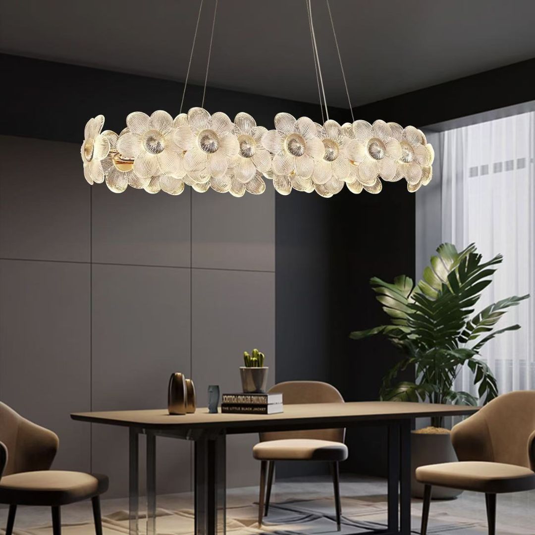 Candelabru Cristal Cadenza Allegro, 80W, Lumina Calda/Neutra/Rece, Inaltime reglabila, Auriu