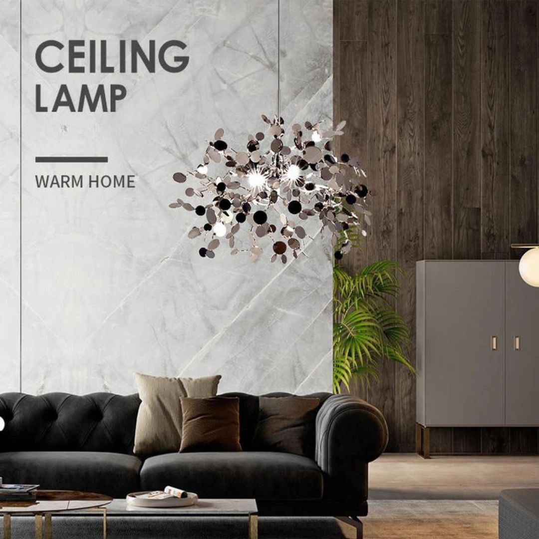 Candelabru Modern, CAPRICIO Allegro, 2xE14, Diametru 40cm, Crom Lucios, Inaltime Reglabila