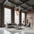 Candelabru Modern, LED, ARIA Largo, 34W, lumina Calda, Maro