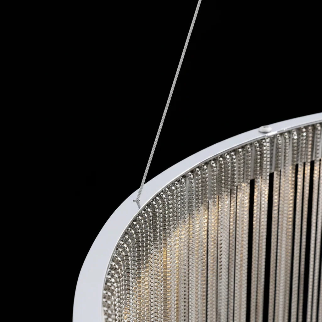 Lustra LED suspendata cu telecomanda ILLUMINA MAGNUS, 38W, lumina Rece/Calda/Neutra, Dimabila, Argintiu