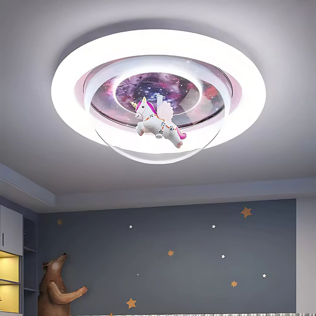 Lustra LED UNICORN, 60W, 50cm, lumina Rece/Calda/Neutra, Roz