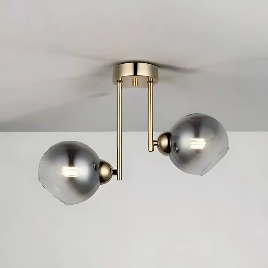 Lustra cu bec moderna MODUS, 2x E27, Auriu, Metal
