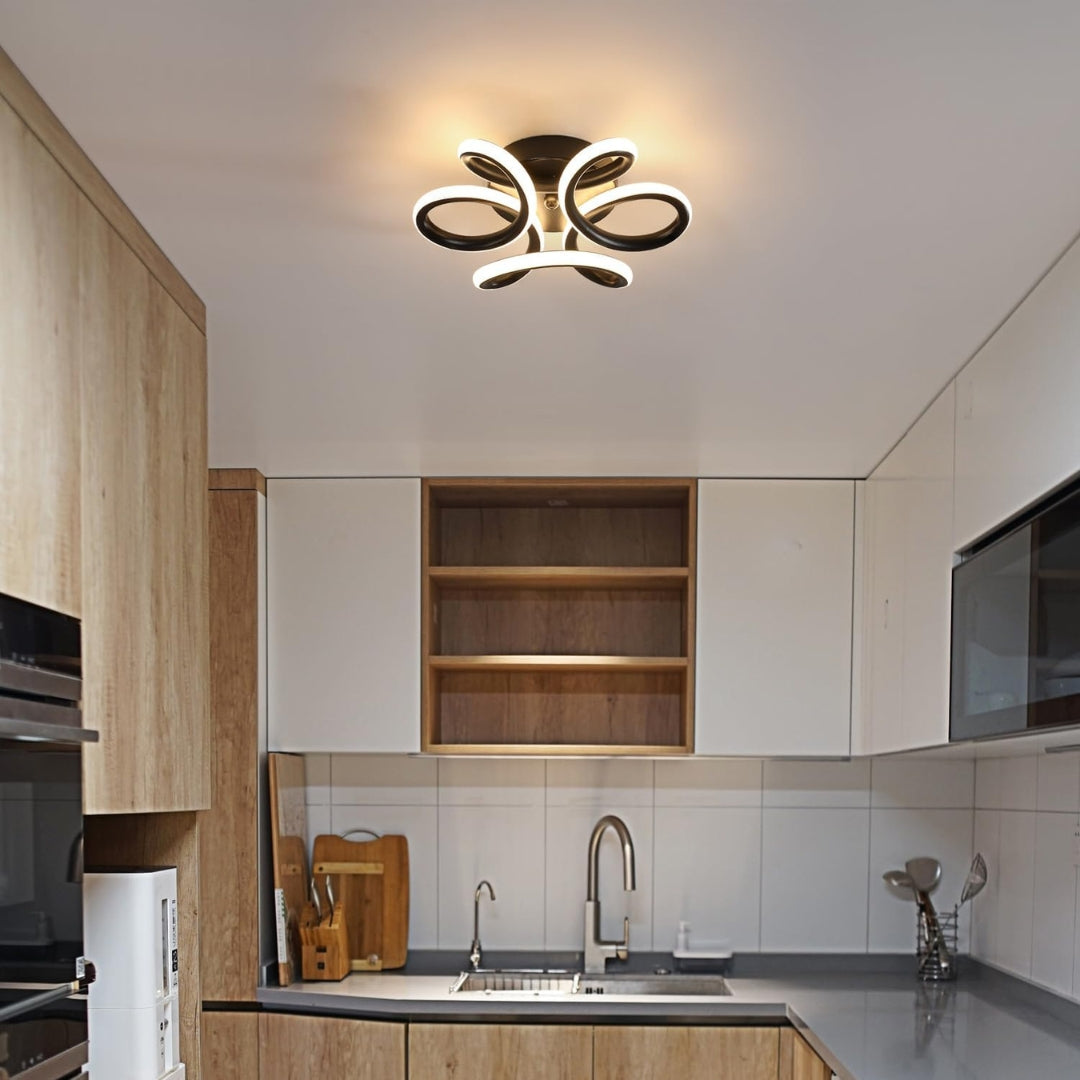 LED Chandelier VERTEX HELIX, 65W, Cool/Warm/Neutral light, Black, imaginea 9