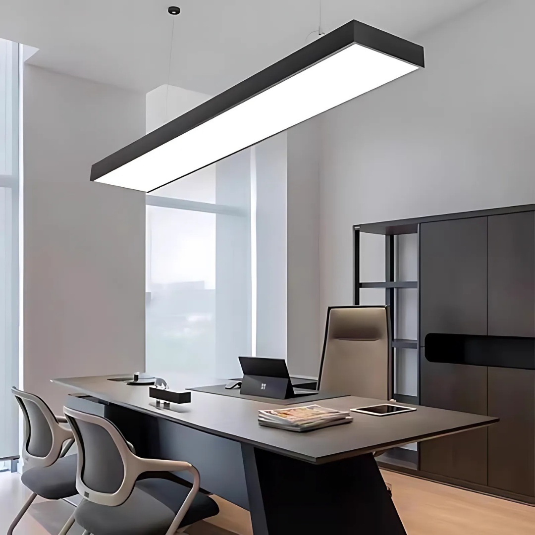 Lustra LED suspendata DARIN, 120cm, 23W, Inaltime Reglabila, Lumina Rece, Negru, imaginea 1
