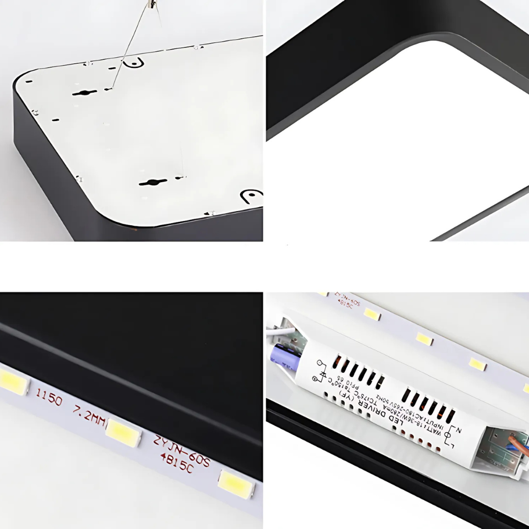 Lustra LED suspendata DARIN, 120cm, 23W, Inaltime Reglabila, Lumina Rece, Negru, imaginea 2