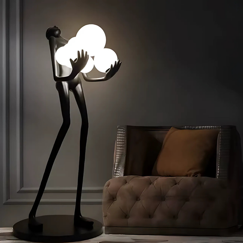 Stolná lampa do obývačky Eleganza, 6x G9, Čierna