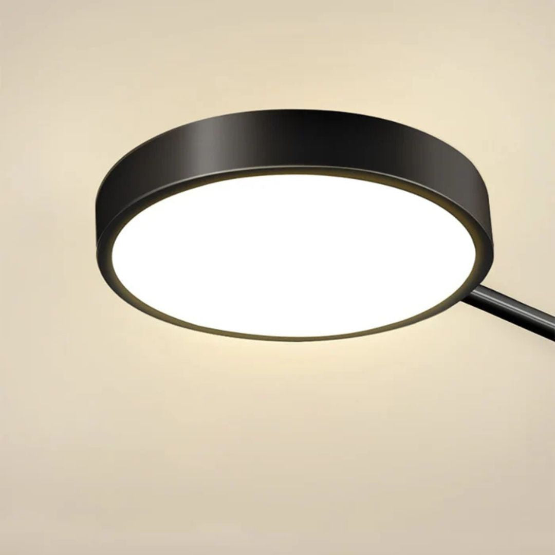 Lustra LED cu Telecomnda MARIA, 31W, 6 Elemente, Lumina Calda/Rece/Neutra, Dimabila, Negru