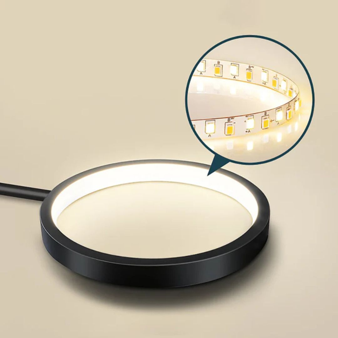 Lustra LED cu Telecomnda LT721/8BK+GD, 44W, 8 Elemente, Lumina Calda/Rece/Neutra, Dimabila, Negru/Auriu