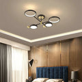 LED luster s diaľkovým ovládačom MARIA, 22 W, 4 svetlá, teplé/chladné/neuterálne svetlo, dimovateľný, čierny