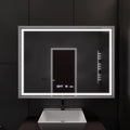 Oglinda LED Rectangulara, 120x80cm, Verite Imperial Silver Motion Glow Marcello, Sistem Dezaburire, Ceas & Termometru, Dimabila