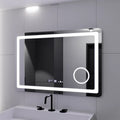Oglinda LED Rectangulara, 90x60cm, Souverain MotionGlow Marcello, Sistem Dezaburire, Ceas & Termometru, Lupa Cosmetica, Dimabila