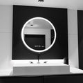 Kulaté LED zrkadlo, 70 cm, Elysee MotionGlow Marcello, systém odmrazovania, hodiny a teplomer, dimovateľné