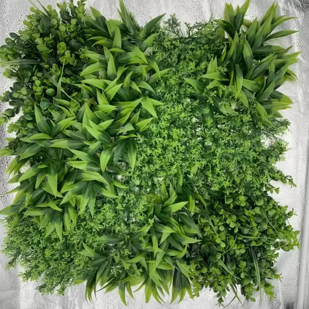 Planta Artificială Panou de Gard Viu Cu Plante Mixte, 50x50cm, Verde