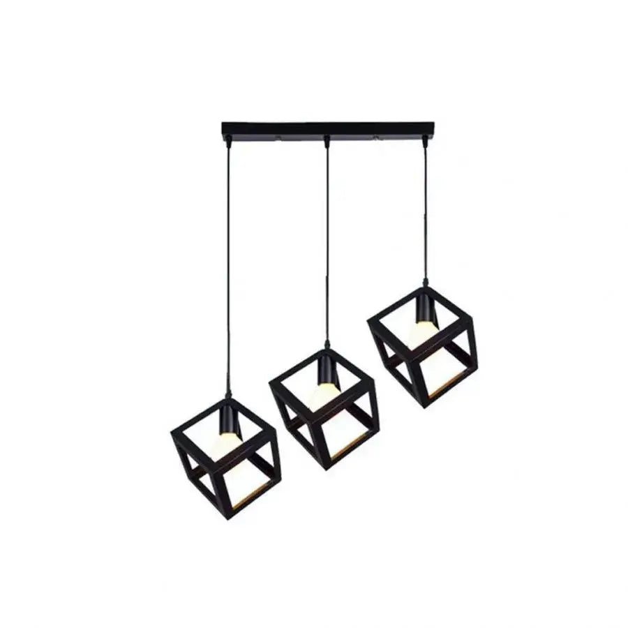 Lustr tvaru kubu, STRUKTUR Linear Trio, 3× E27, Čierny, Kov, imaginea 7