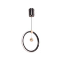 Pendul LED HAL 24W, lumina Rece/Calda/Neutra, Negru Auriu Lucios, Inaltime Reglabila