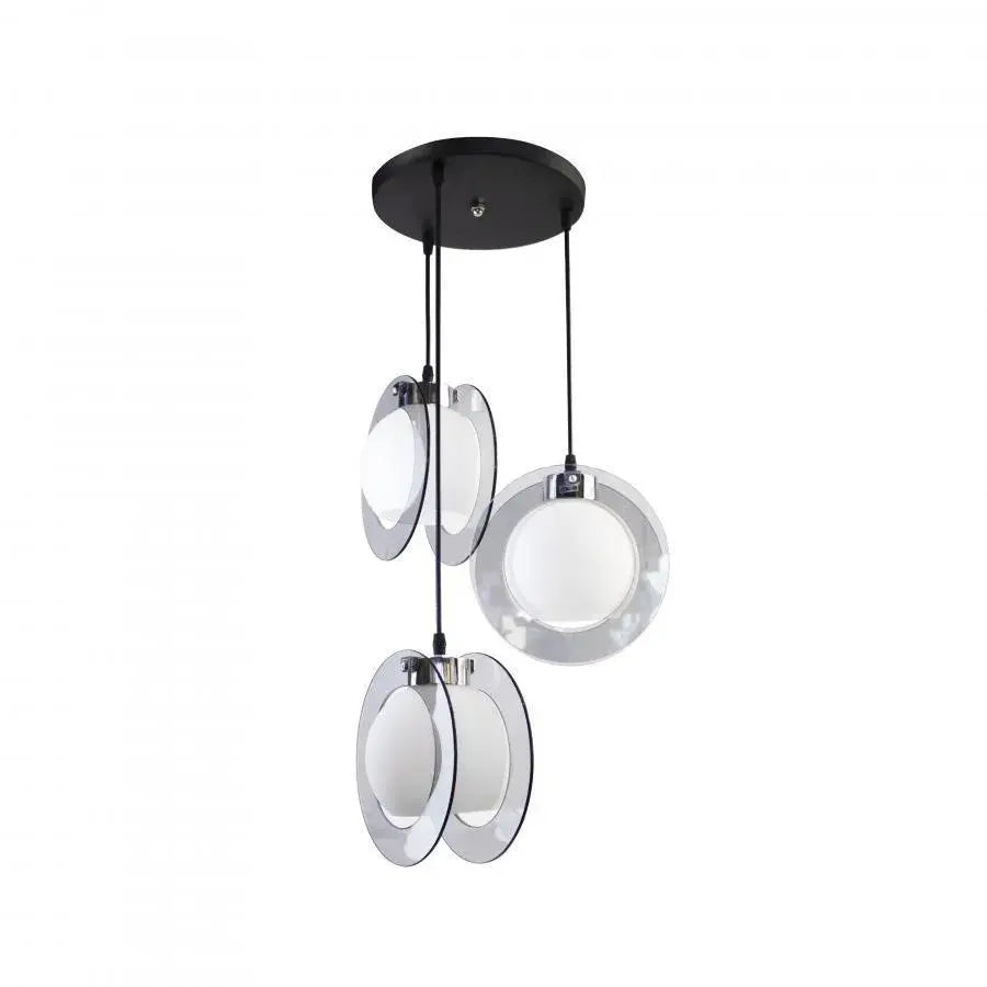 Pendul Luna, 3xE27, Negru, Metal, 8932/3