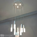 Pendul NEPTUNIA 80W, 10 Elemente, lumina Rece/Calda/Neutra, Crom Lucios, Inaltime Reglabila