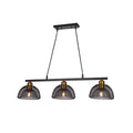 Lustra Metalica FATANS 3xE27, Plasa Neagra, Inaltime Reglabilă