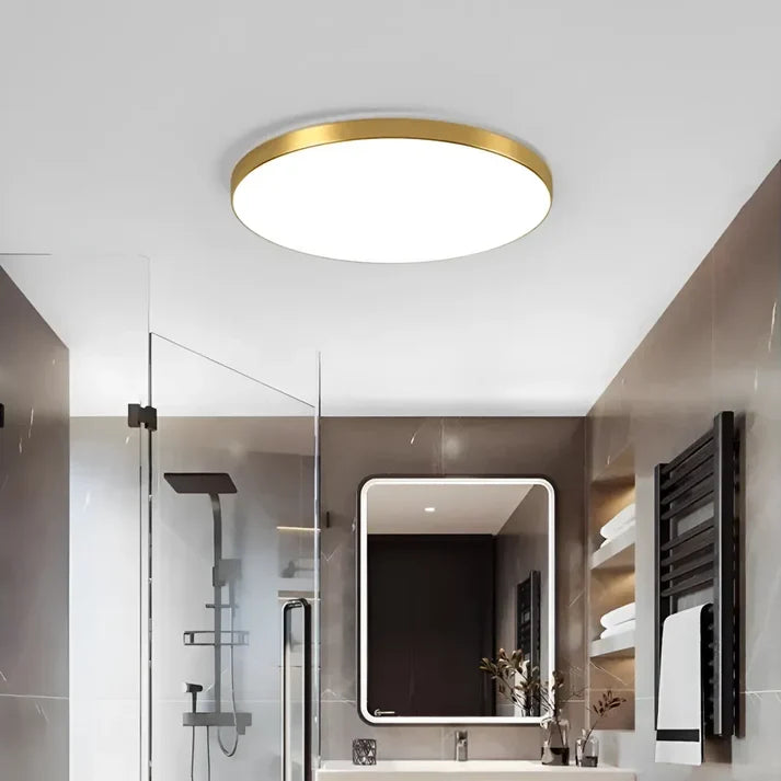Plafoniera LED SOLIS 27cm 20W Lumina Rece Auriu, imaginea 5