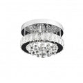 Lustra LED cu cristal ABEL 22W, Diametru 25cm, lumina Rece/Calda/Neutra, Crom Lucios