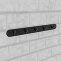 Suport Prosop si Accesorii Baie 37cm Aluminiu Negru