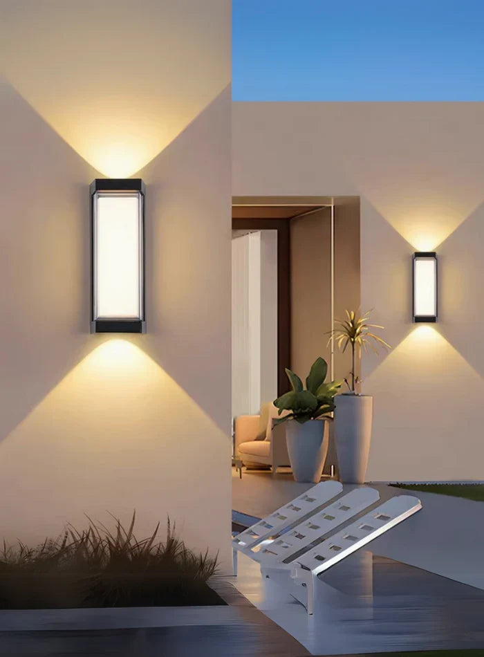 AX217 LED Floodlight for Outdoor and Indoor Use, 2 x 10W Light Sources, Metal, Black, 3000K, imaginea 1